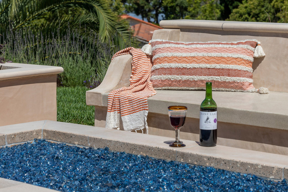 Bench topped with Hacienda wall caps