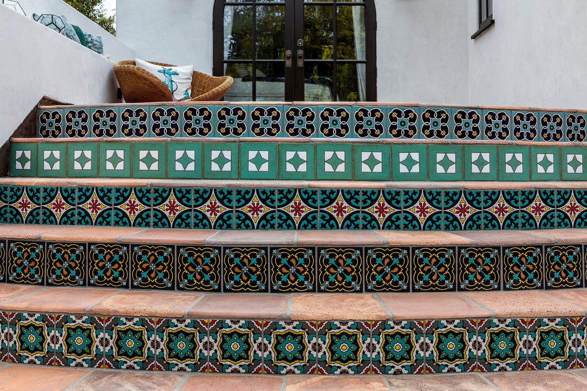 Deco risers below the patio