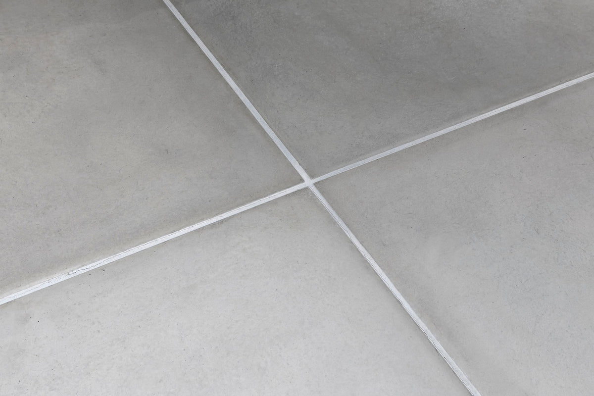 Close-up of 36-inch concrete tile