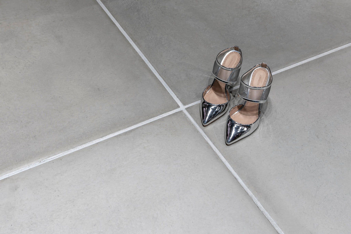 Shoes on the Natural Gray floor