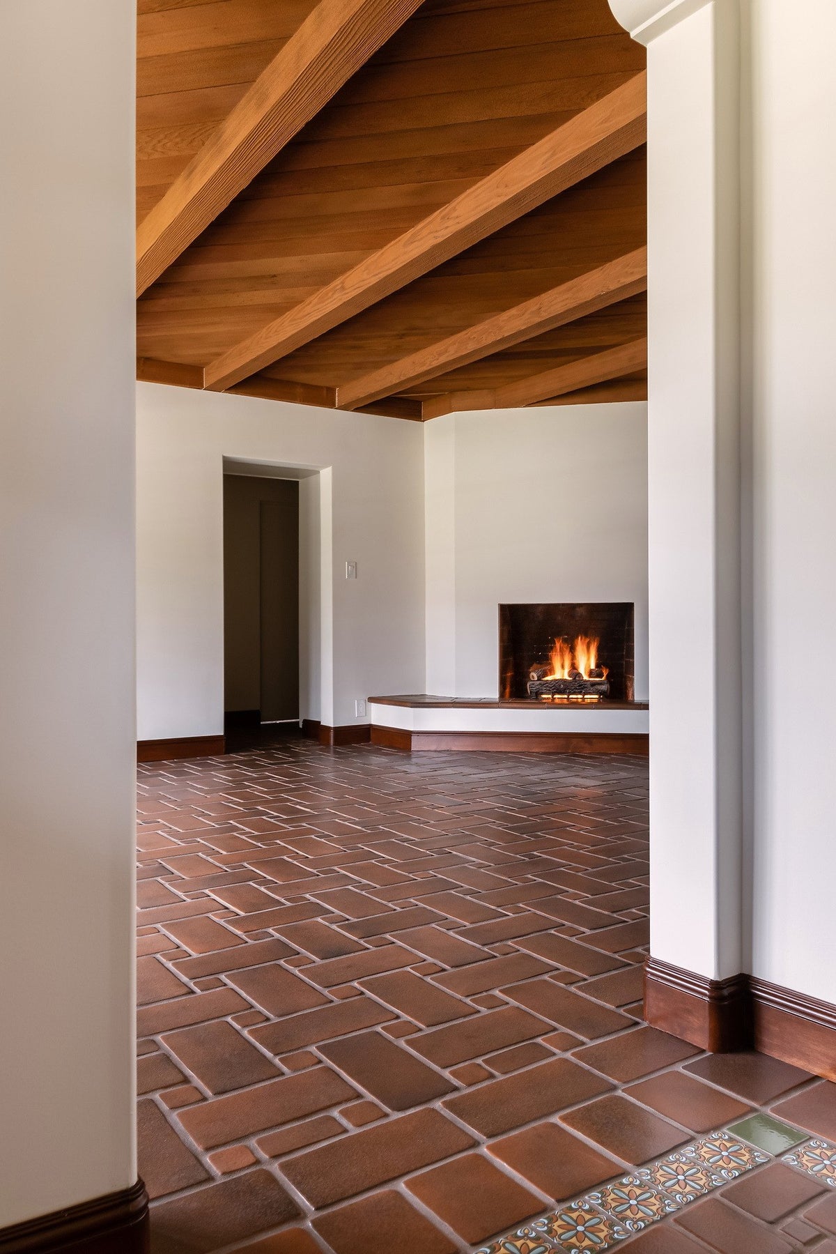 Long view toward the fireplace