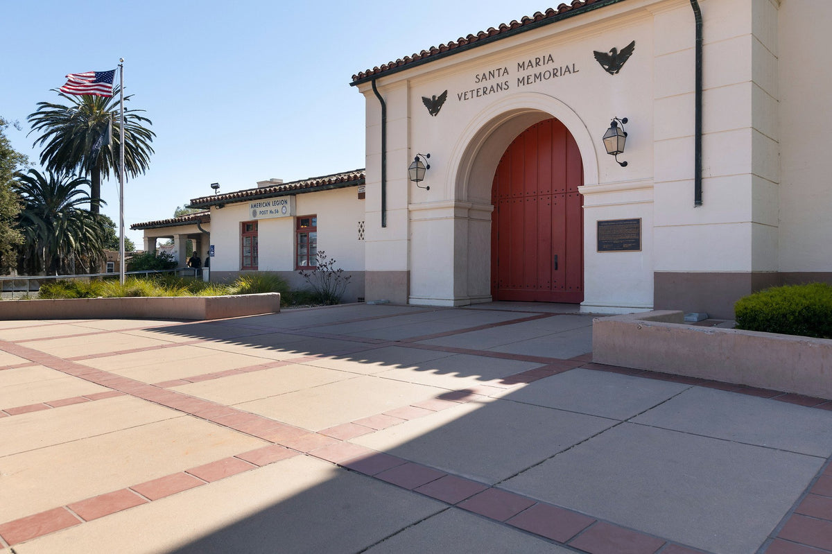 Memorial entry plaza with Monrovia bands