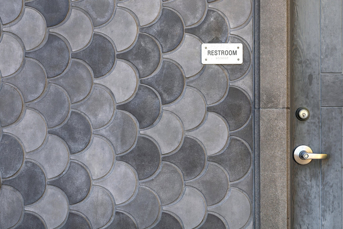 Scalloped pattern beside the door