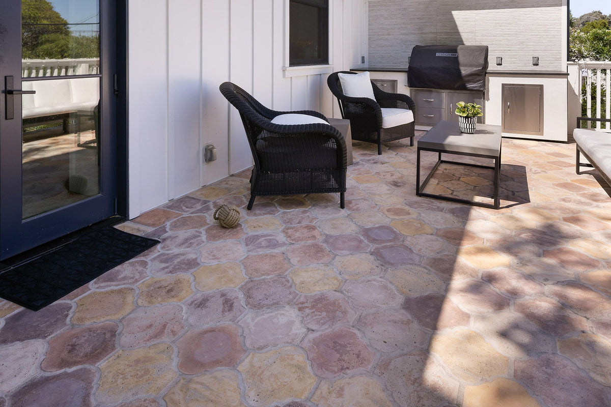 Deck seating on San Felipe tile