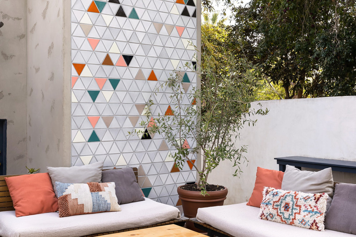 Patio with Studio Triangle feature wall
