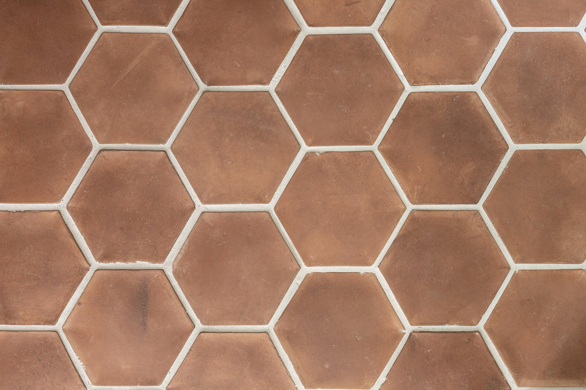 Artillo 6x6 Hexagon in Cotto Dark