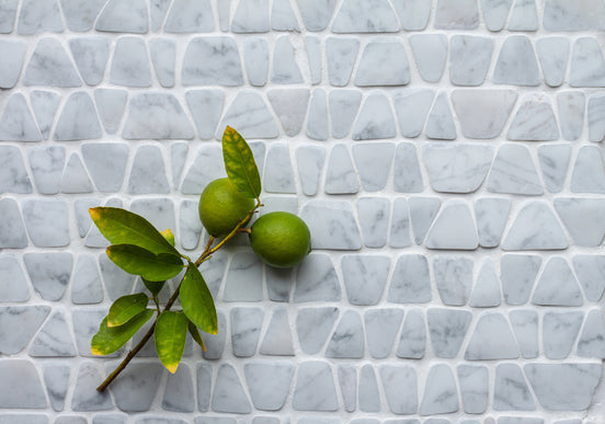 Irregular Hand Cut Timeworn Mesh Carrara