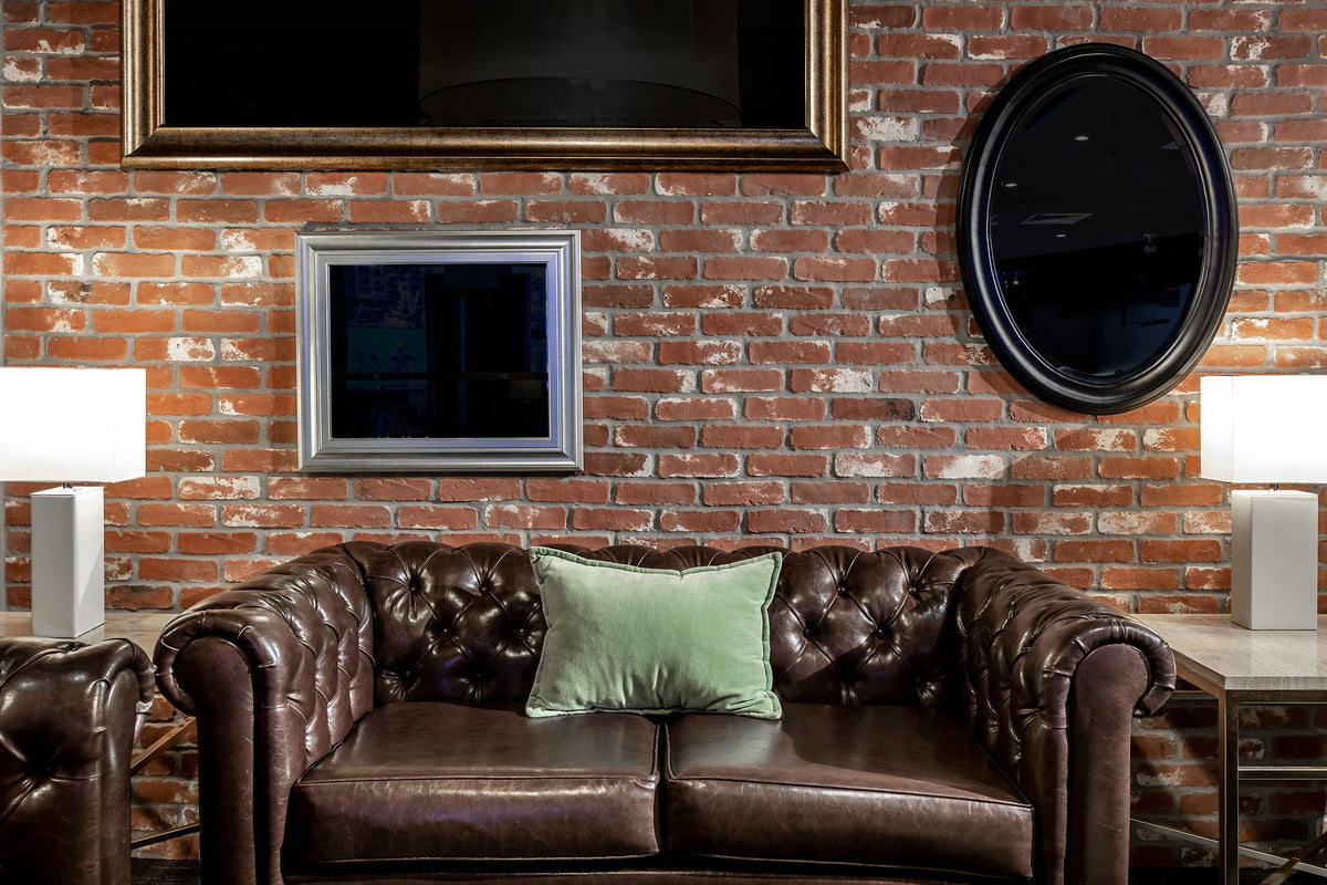 Framed mirrors on Antik brick
