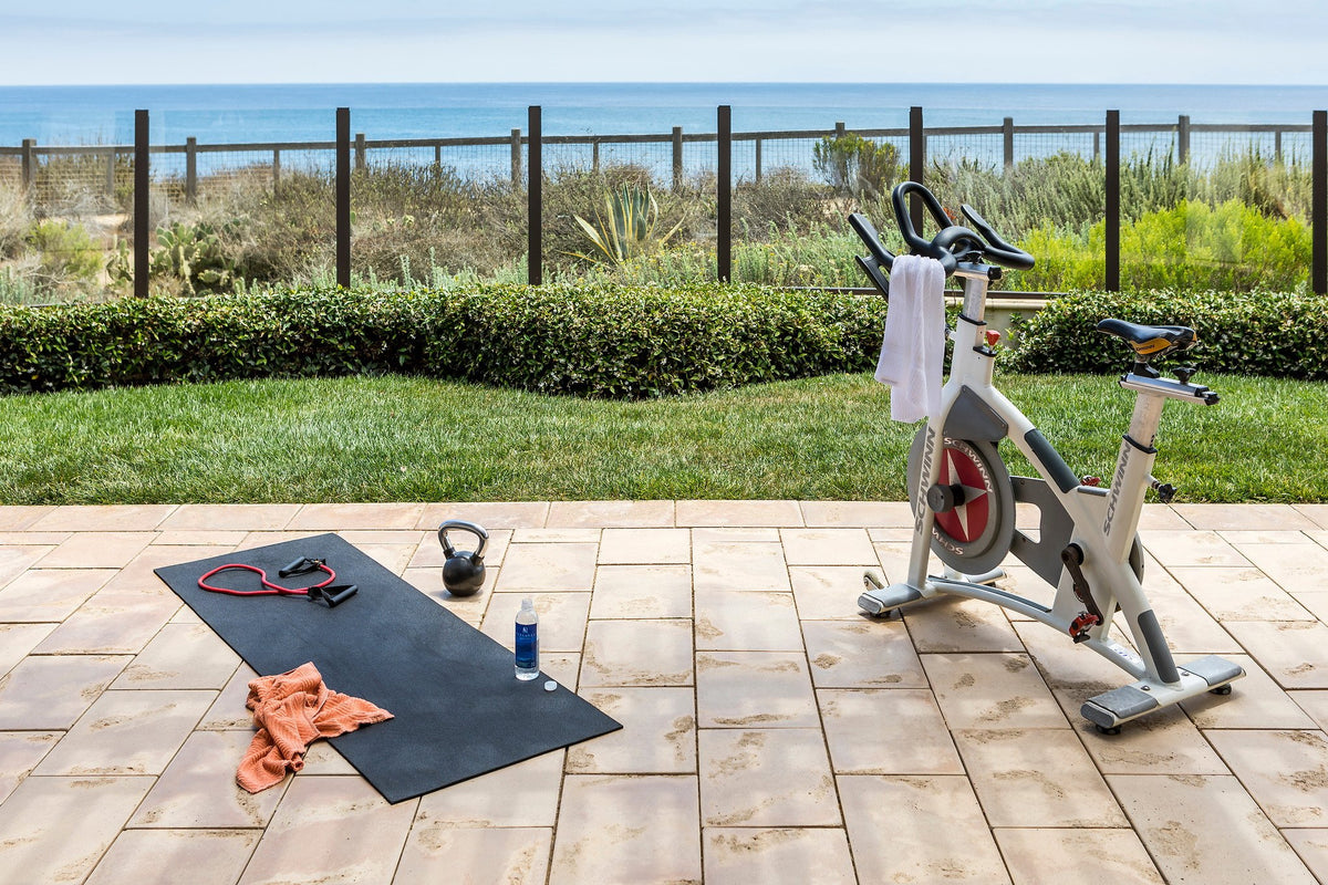 Fitness area on the ocean bluff