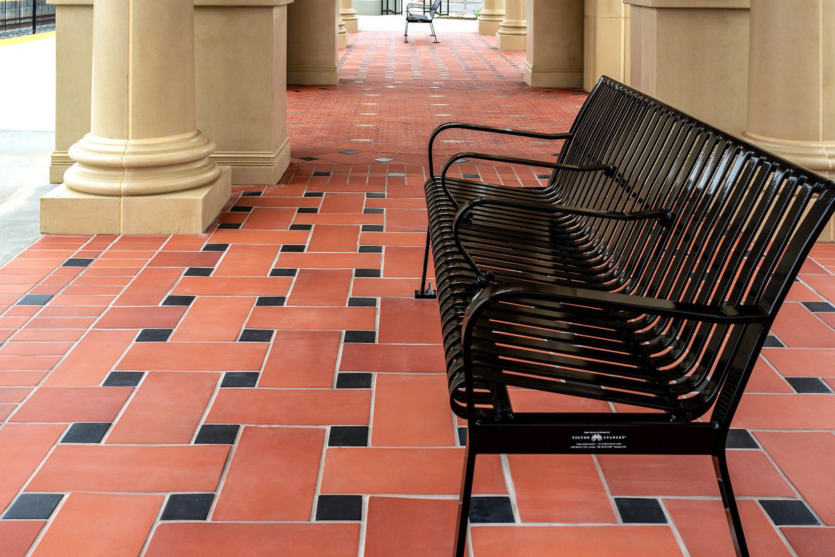 Basketweave floor in Monrovia Red
