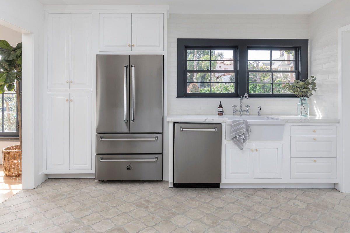 Pantry wall over Early Gray tile