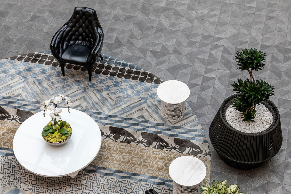 Rug and seating from above