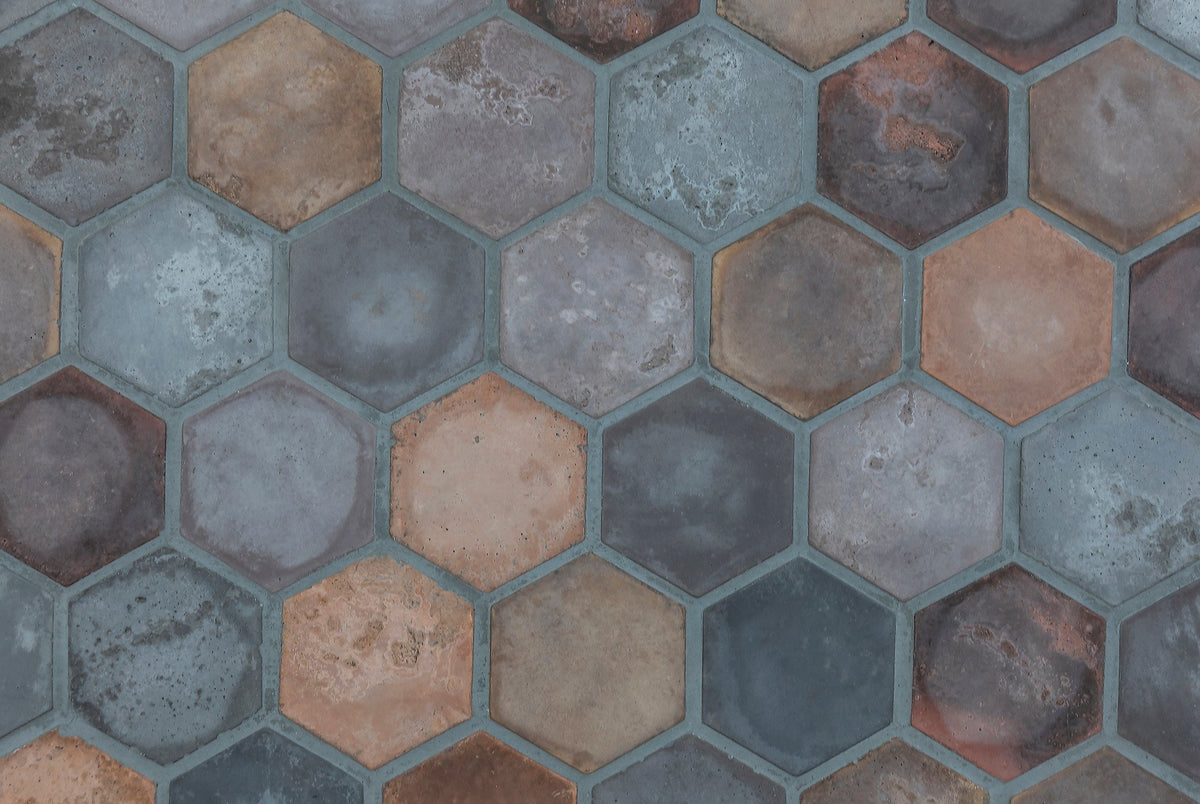Custom blend hexagons up close