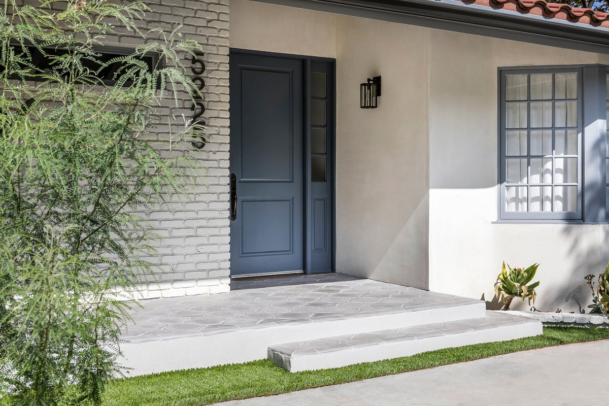 Front porch paved in San Felipe tile