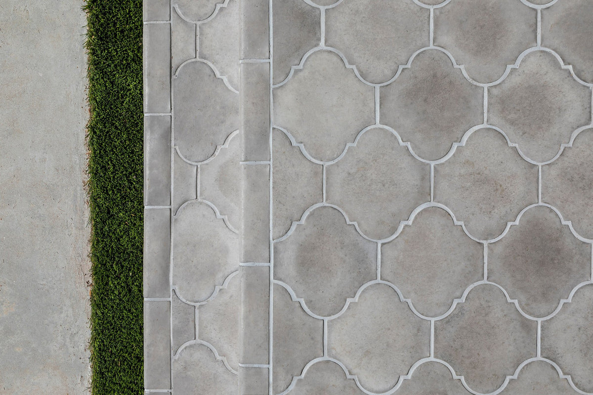 Porch edge beside the lawn