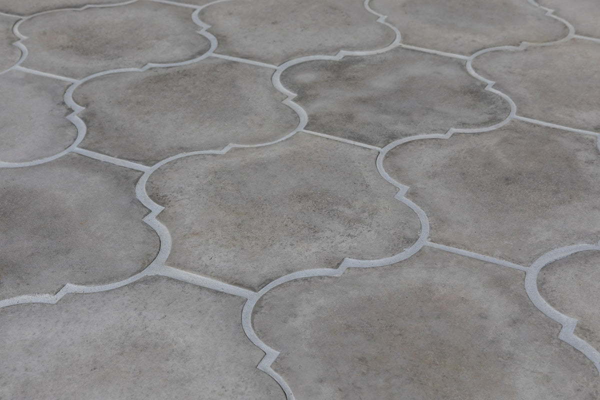 Close-up of gray San Felipe tile